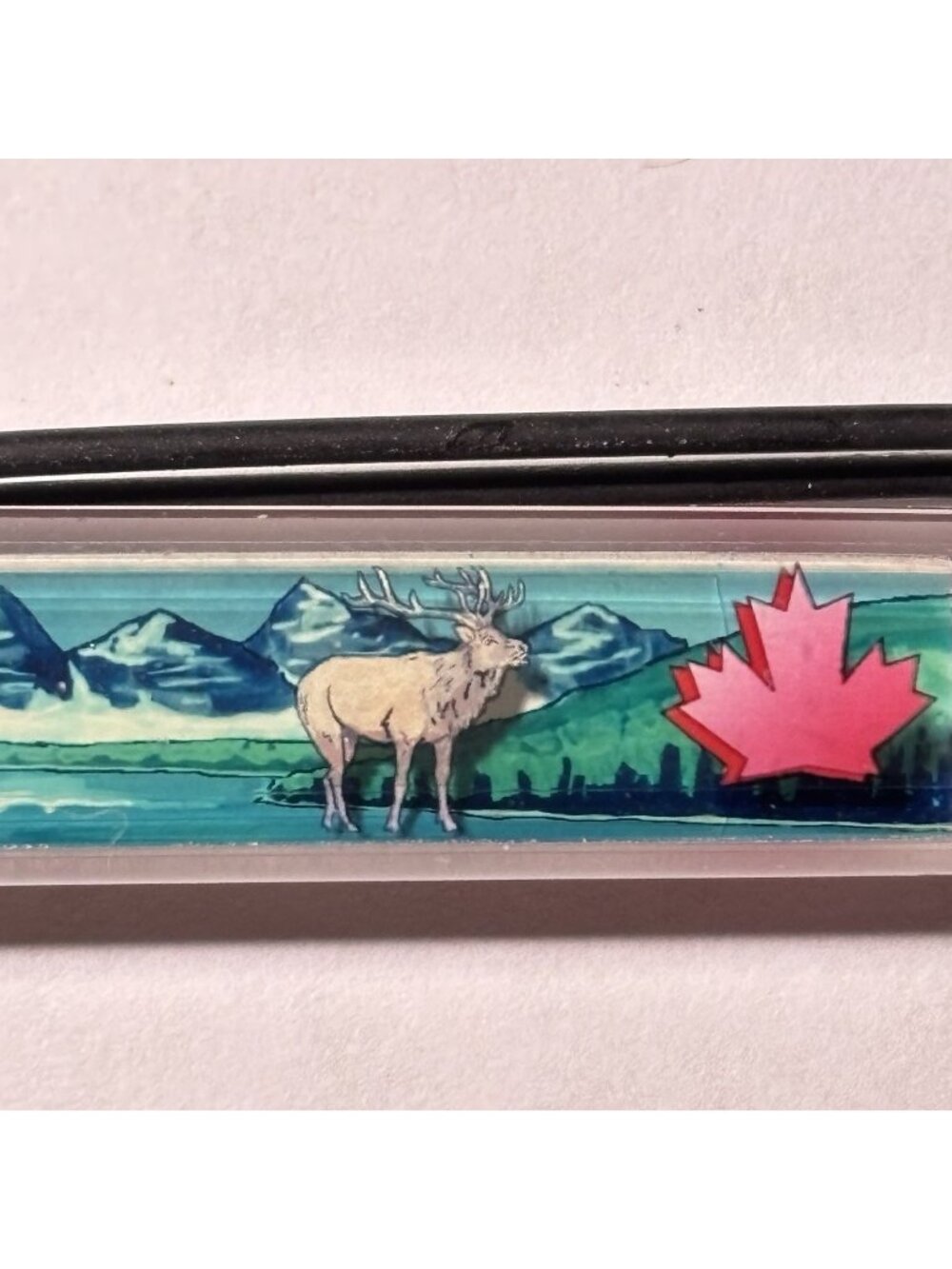 Banff National Park Canada Floaty Pen Moose Moves by Lake Souvenir Promo Vintage